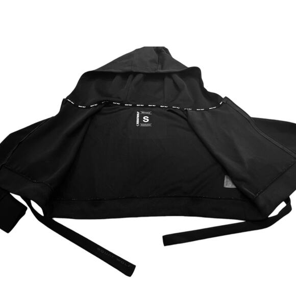 Squat Wolf NWOT DO-KNOT HOODIE ONYX Black Size Small Full Zip Cropped Hoodie - Picture 8 of 12